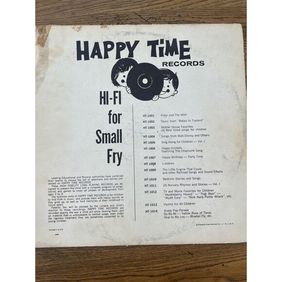 Vintage Happy Time Records LP Doggie In The Window Childrens Songs HT-1018 - Picture 2 of 5